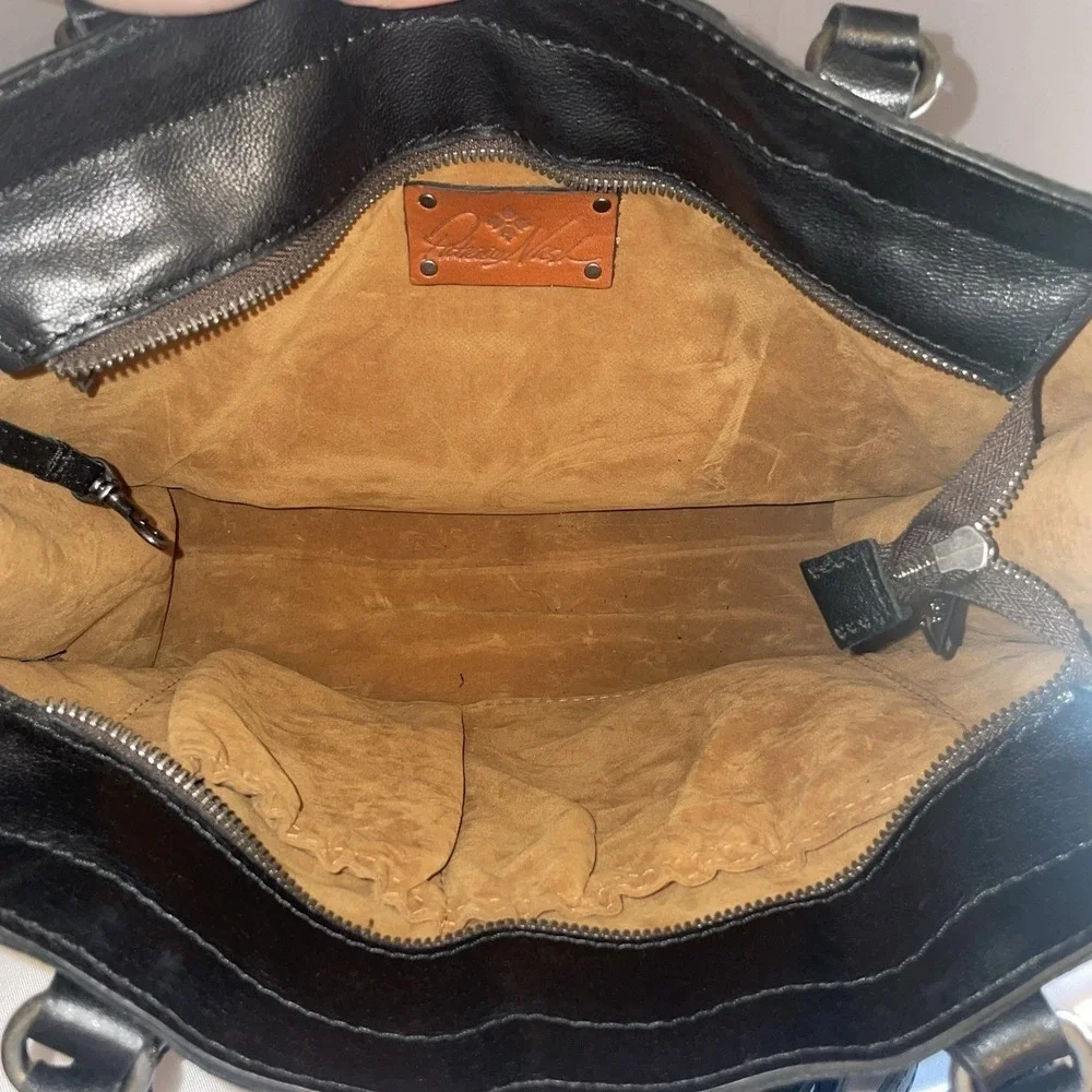 Patricia Nash Zancona Leather Black Studded Large Tote Purse Handbag NWT $249